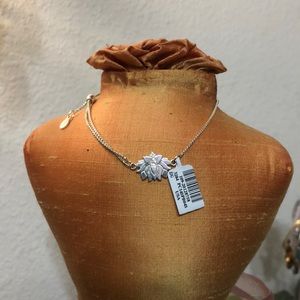 Alex and Ani Lotus pull chain bracelet in silver